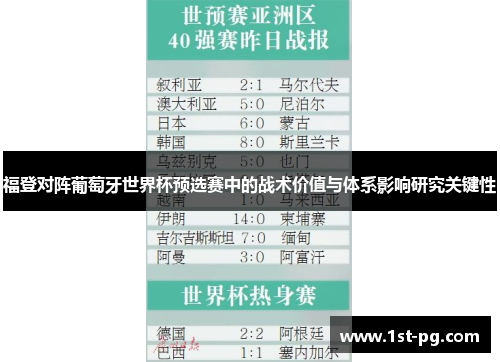 福登对阵葡萄牙世界杯预选赛中的战术价值与体系影响研究关键性